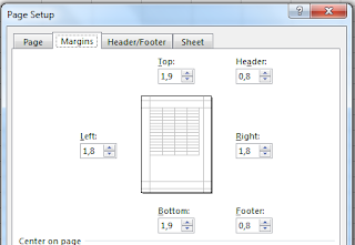 Mengatur margin sebelum print